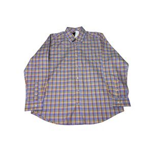 Nwt TurtleSon Men's Button Down Shirt Long Sleeve Plaid‎ Casual Thistle Large